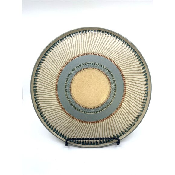 Denby Luxor Large Round Cake Plate Serving Platter 12.5" Diameter Stoneware - Picture 1 of 9